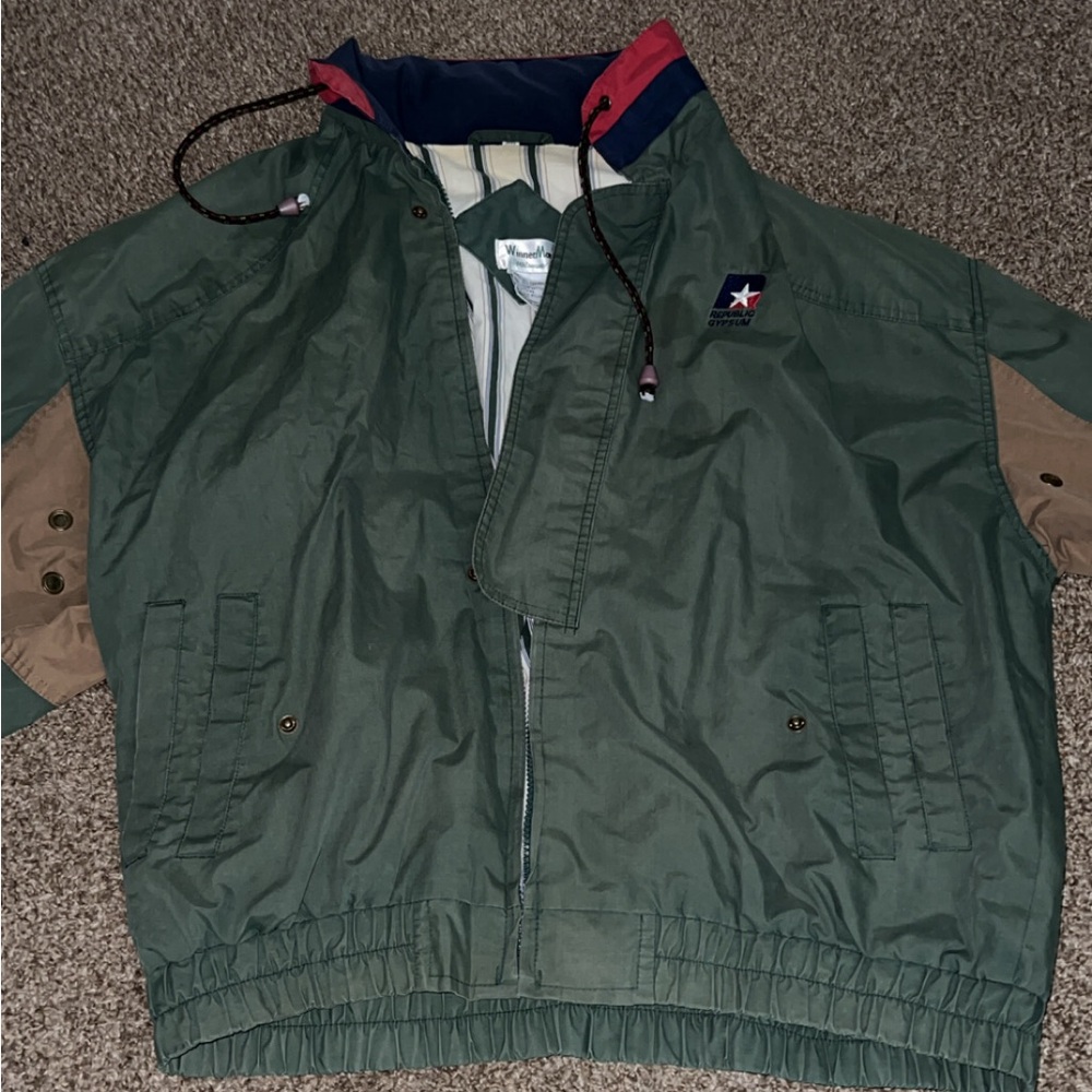 Vintage green windbreaker jacket